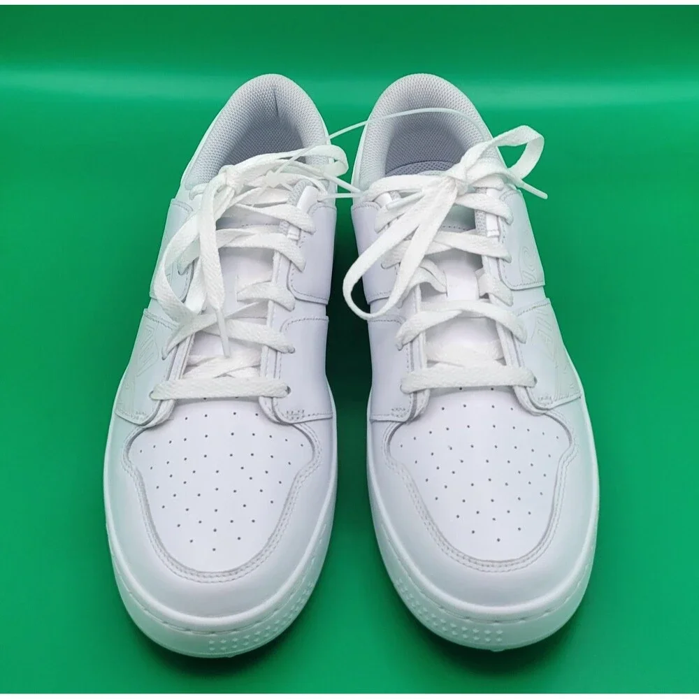 Jordan Retro 1 Lows White Pure Platinum Golf Shoes Mens Size 9.5